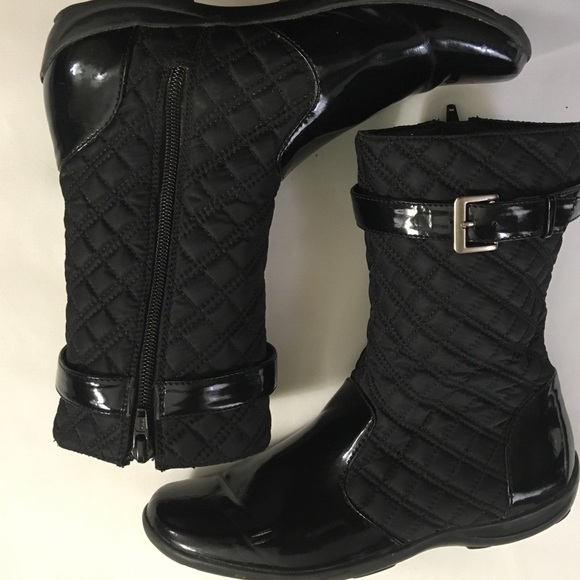 Naturalized Quilted/Patent Leather Fashion Boot - Picture 2 of 6